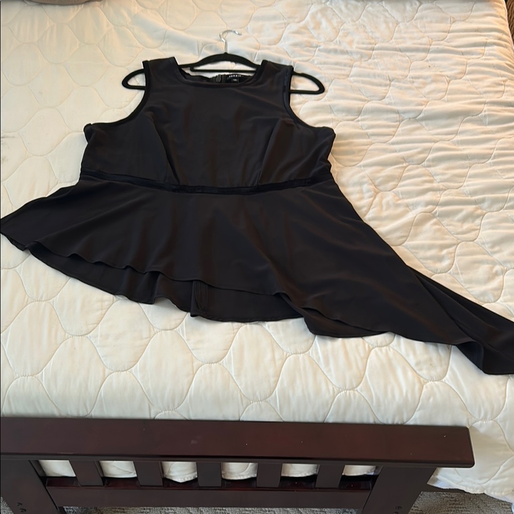 Torrid Asymmetrical Black Sleeveless Top